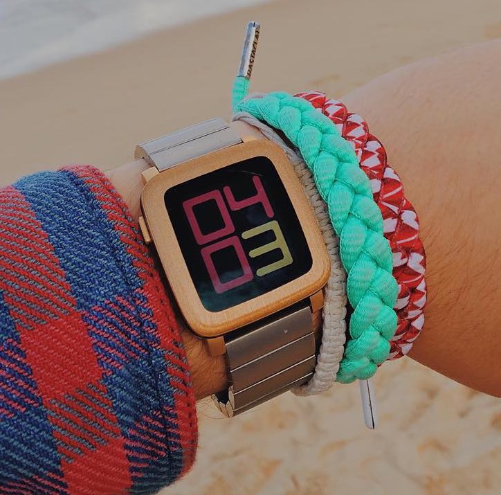 Pebble time steel gold sale