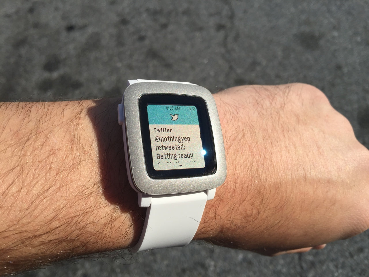 Pebble time clearance white